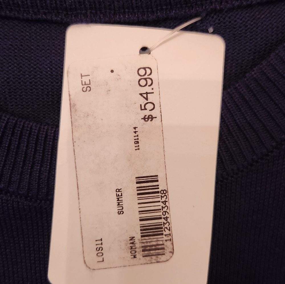 Navy Sweater with Colorful Number Design Size Small. - Picture 5 of 5